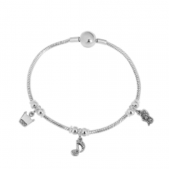 Stainless steel jewelry Pandor a charms bracelet for women
