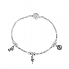 Stainless steel jewelry Pandor a charms bracelet for women