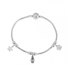 Stainless steel jewelry Pandor a charms bracelet for women