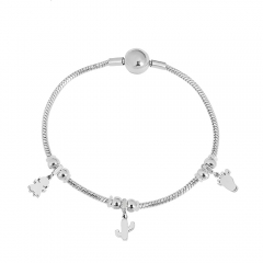Stainless steel jewelry Pandor a charms bracelet for women