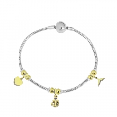 Stainless steel jewelry charms bracelet for women