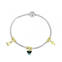 Stainless steel jewelry charms bracelet for women