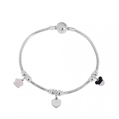 Stainless steel jewelry Pandor a charms bracelet for women