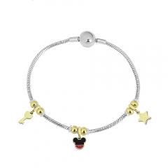 Stainless steel jewelry charms bracelet for women