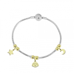 Stainless steel jewelry charms bracelet for women