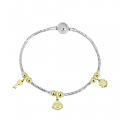 Stainless steel jewelry charms bracelet for women