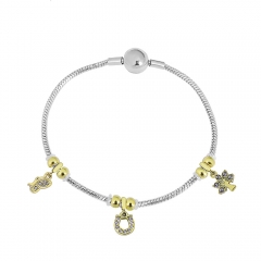 Stainless steel jewelry charms bracelet for women