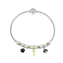 Stainless steel jewelry charms bracelet for women