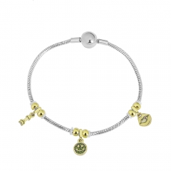 Stainless steel jewelry charms bracelet for women