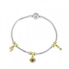 Stainless steel jewelry charms bracelet for women