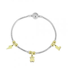 Stainless steel jewelry charms bracelet for women