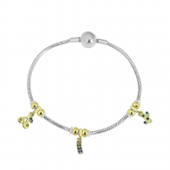 Stainless steel jewelry charms bracelet for women