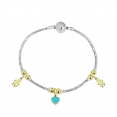 Stainless steel jewelry charms bracelet for women