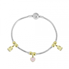 Stainless steel jewelry charms bracelet for women