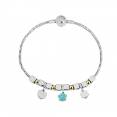 Stainless steel jewelry charms bracelet for women