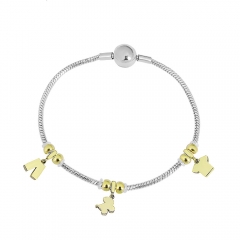 Stainless steel jewelry charms bracelet for women