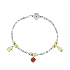 Stainless steel jewelry charms bracelet for women