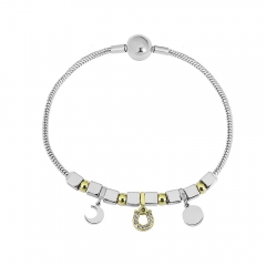 Stainless steel jewelry charms bracelet for women