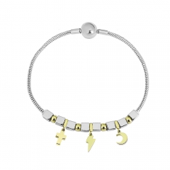 Stainless steel jewelry charms bracelet for women