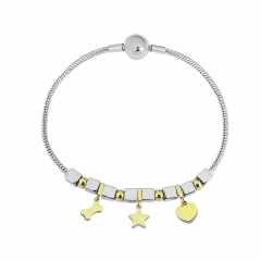 Stainless steel jewelry charms bracelet for women