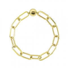 Stainless steel jewelry charms bracelet for women