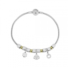 Stainless steel jewelry charms bracelet for women
