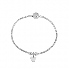 Stainless steel jewelry charms bracelet for women