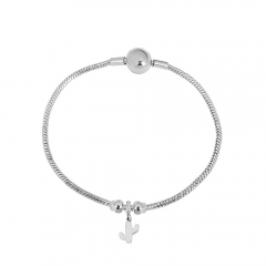 Stainless steel jewelry charms bracelet for women