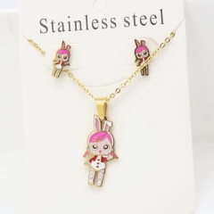 Stainless steel jewelry Earrings and necklaces set Wholesale
