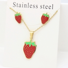 Stainless steel jewelry Earrings and necklaces set Wholesale