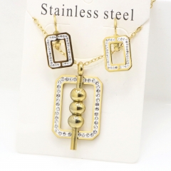 Stainless steel jewelry Earrings and necklaces set Wholesale