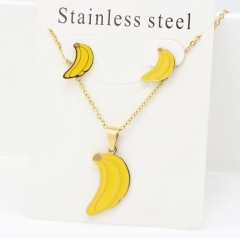 Stainless steel jewelry Earrings and necklaces set Wholesale