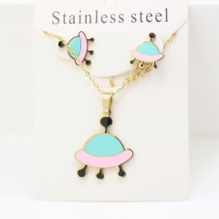 Stainless steel jewelry Earrings and necklaces set Wholesale