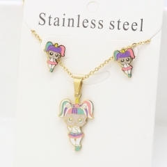 Stainless steel jewelry Earrings and necklaces set Wholesale