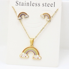 Stainless steel jewelry Earrings and necklaces set Wholesale