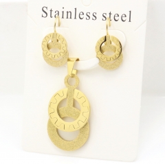 Stainless steel jewelry Earrings and necklaces set Wholesale
