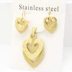 Stainless steel jewelry Earrings and necklaces set Wholesale
