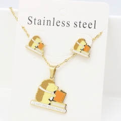 Stainless steel jewelry Earrings and necklaces set Wholesale