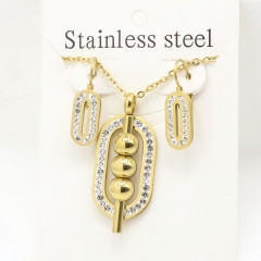 Stainless steel jewelry Earrings and necklaces set Wholesale