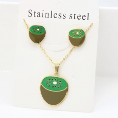 Stainless steel jewelry Earrings and necklaces set Wholesale