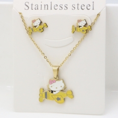 Stainless steel jewelry Earrings and necklaces set Wholesale