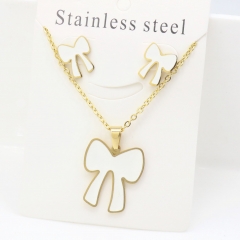 Stainless steel jewelry Earrings and necklaces set Wholesale