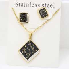 Stainless steel jewelry Earrings and necklaces set Wholesale