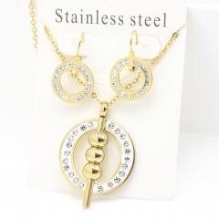 Stainless steel jewelry Earrings and necklaces set Wholesale