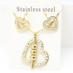 Stainless steel jewelry Earrings and necklaces set Wholesale