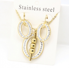Stainless steel jewelry Earrings and necklaces set Wholesale