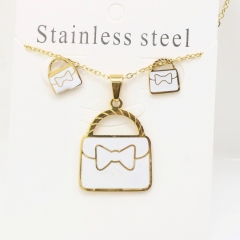 Stainless steel jewelry Earrings and necklaces set Wholesale