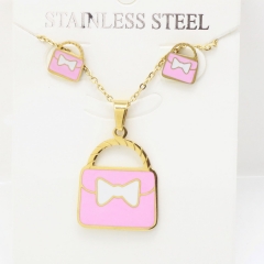 Stainless steel jewelry Earrings and necklaces set Wholesale