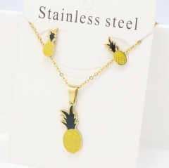 Stainless steel jewelry Earrings and necklaces set Wholesale