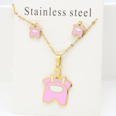 Stainless steel jewelry Earrings and necklaces set Wholesale